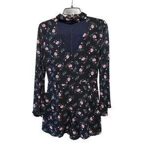 English Factory Women's Jumper Shorts Floral Blue, Size Small Never Worn